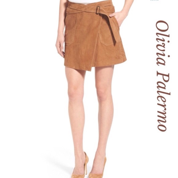 Olivia Palermo by Chelsea suede skirt - Picture 2 of 5